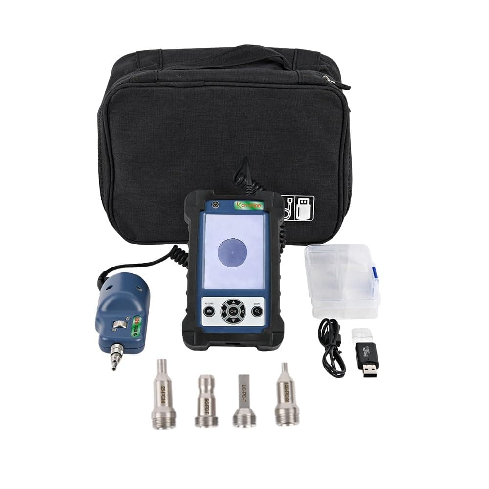 Sonda de Inspección de Conectores de Fibra KOMSHINE KIP-500V con Pantalla LCD y Grabación en Tiempo Real KIP-500V-W