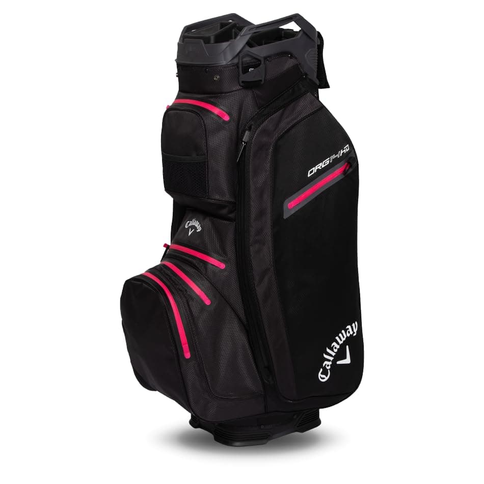 Callaway ORG 14 HD Waterproof Cart Bag 2025 - Black/Charcoal/Pink