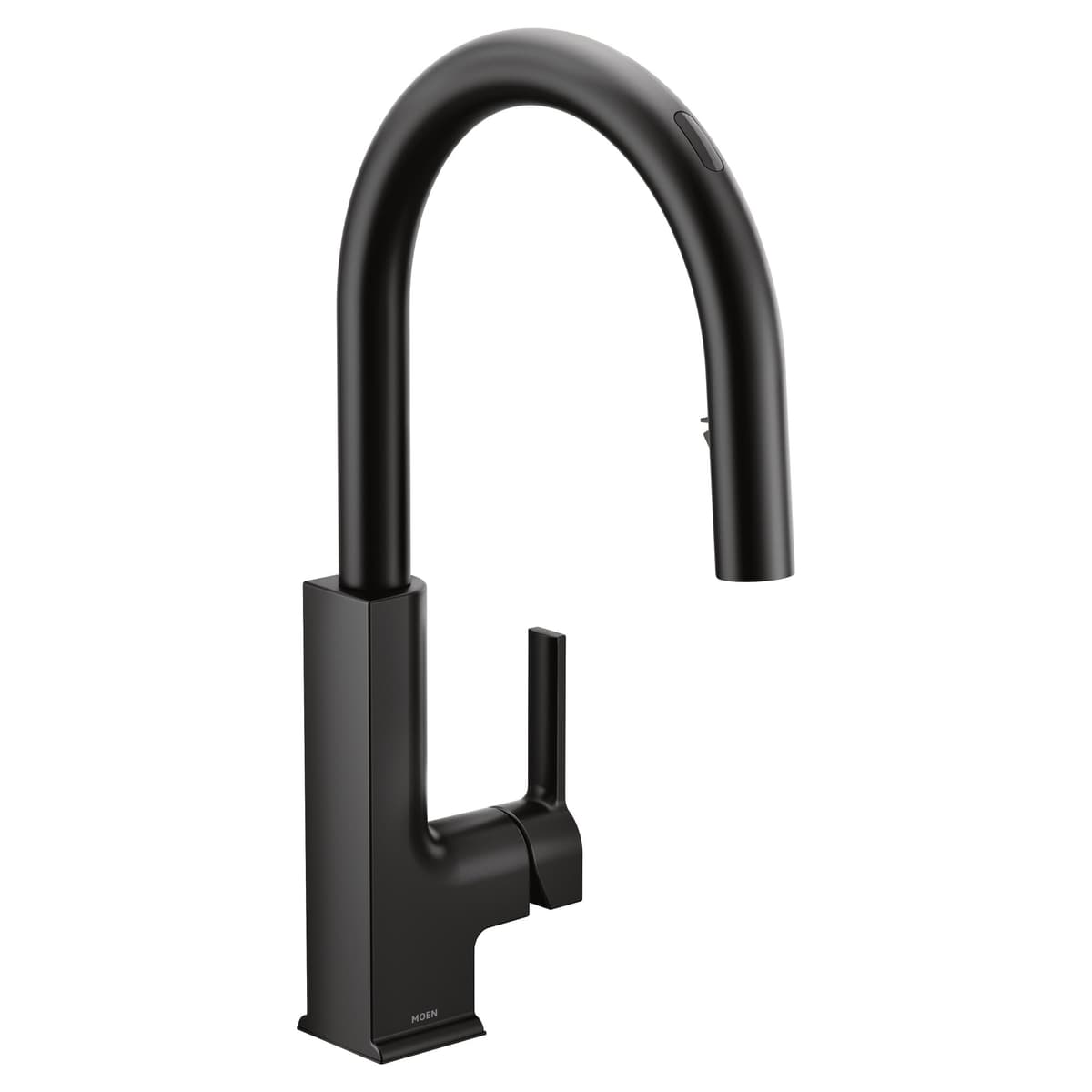 Moen S72308EVBL STO Matte Black Smart Faucet Touchless Pull Down Sprayer Kitchen Faucet with Voice Control and Power Boost, S72308EVBL