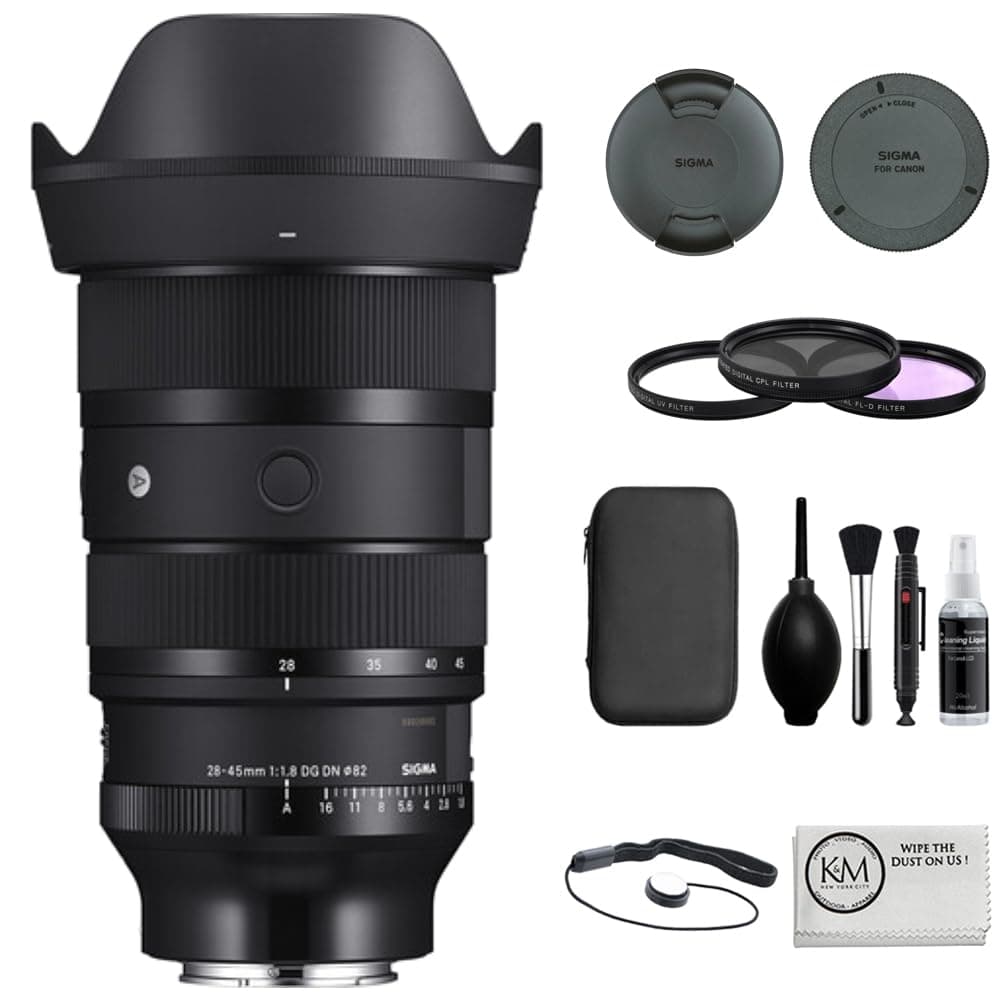 Sigma 28-45mm f/1.8 DG DN Art (Sony E) - Kit con set de filtros 82mm, starter kit y paño de microfibra SI612965-001
