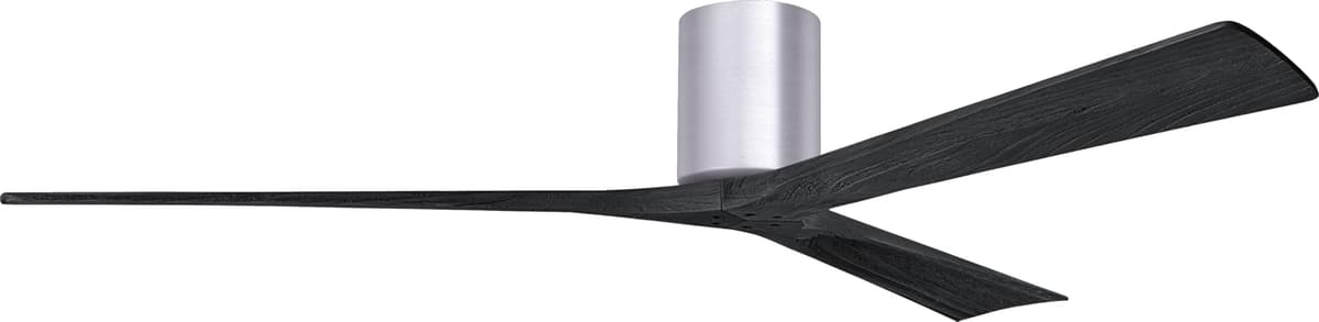 Matthews IR3H-BN-BK-72 Irene Flush Mount 72" Ceiling Fan con Control Remoto y de Pared Silent DC Motor