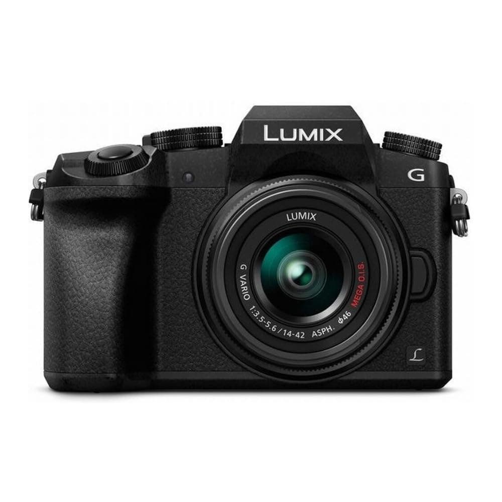 Cámara digital Panasonic Lumix G7 4K con lente Lumix G Vario 14-42 mm (reacondicionada) DMC-G7KK