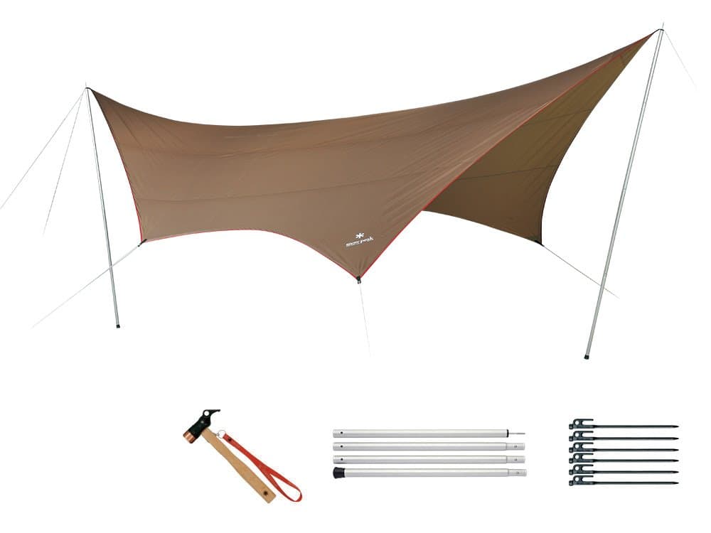 Snow Peak TP-862S Tarp/R HD Shield Hexa L Pro Set toldo hexagonal para 6-8 personas