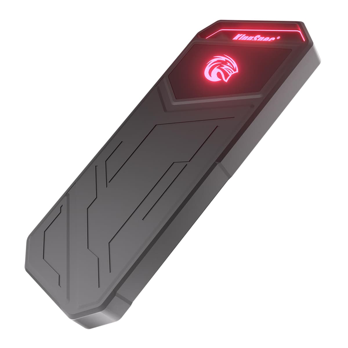 KingSpec Z5 SSD Externo Portátil 4TB con Luz RGB - hasta 2100MB/s, Carcasa de Aleación de Zinc, Interfaz USB 3.2 Gen2x2, Unidad de Estado Sólido Extremadamente Resistente, Compatible con Teléfono Móvil/PS4/Portátil/TV/PC (4TB) Z5-4TB