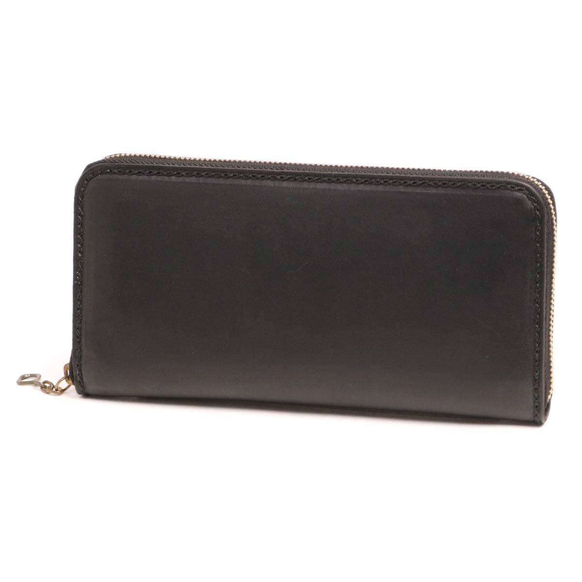 Billetera larga tipo grunge con broche redondo Yoshida Bag Porter negro 071-04972
