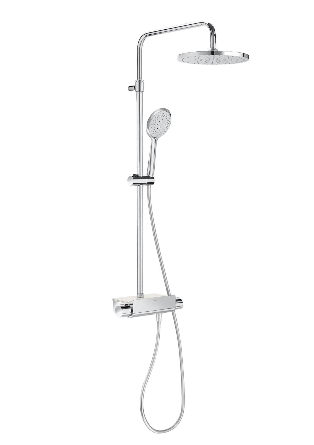 Roca columna de ducha termostática Deck A5 A9788 C00 con estante y rociador 250 mm, cromo