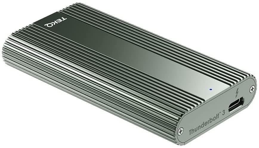 TEKQ [Certificado por Intel] SSD portátil externo Thunderbolt 3, alimentado por bus, (Compatible con dispositivos Thunderbolt 4 y USB 4) (Verde Espacial, 4 TB) TB3
