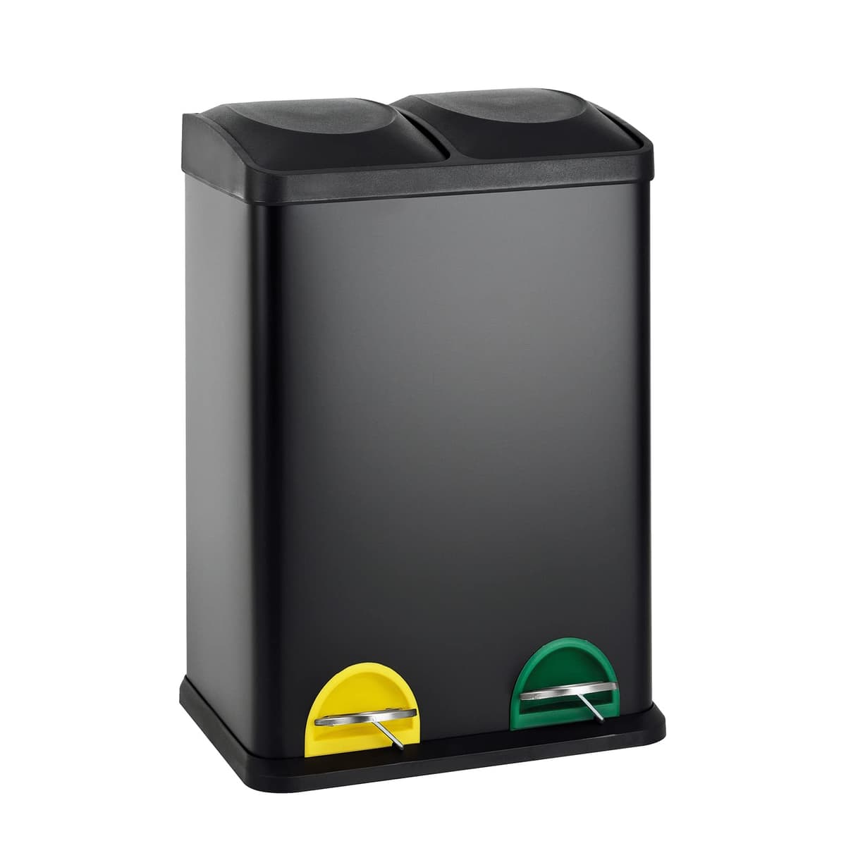 SVITA TC2X20 Cubo de Basura de Cocina 40 L (2 x 20 L) con Pedal, Negro 92763