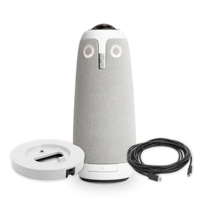 Meeting Owl 3 Premium Pack - Cámara 360° 1080p HD con micrófono y bocina, stand y cable USB-C de 5m BND300-0002