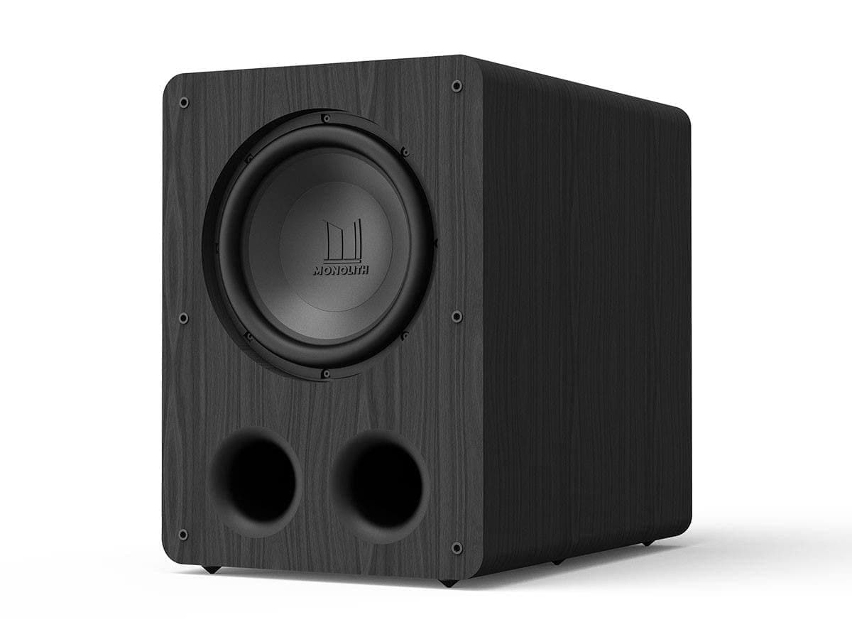 Monoprice Monolith M-12 V2 Subwoofer activo THX Certified Ultra 12" 500W RMS, gabinete vented HDF, entradas RCA y XLR, Black Ash 142847