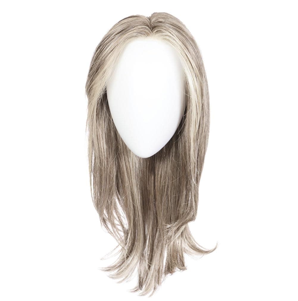 Hair u wear Raquel Welch Dress Rehearsal Peluca larga en capas desfiladas con base anudada a mano, talla Petite-Average, RL51/61 Iced Granita