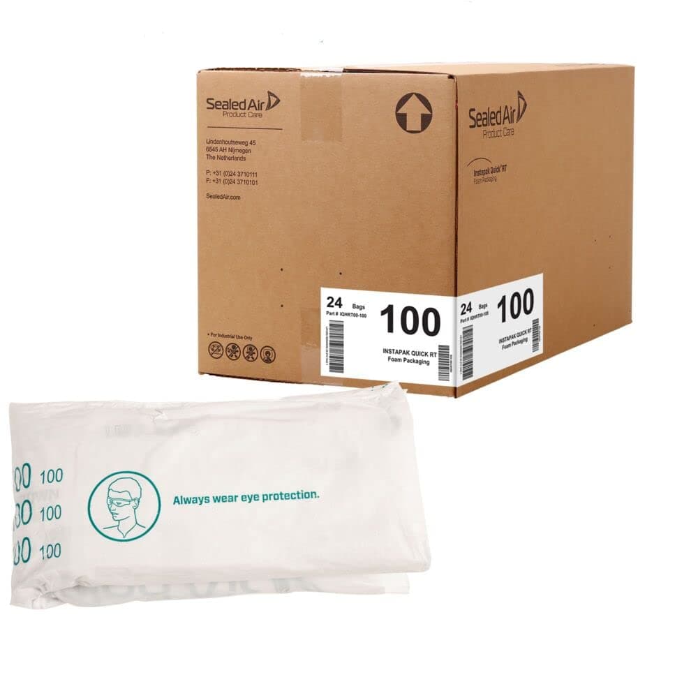 Sealed Air Instapak Quick RT #100 Bolsas de espuma expandible para cajas 25"x27" (Pack de 48) IQHRT00-100-2DS