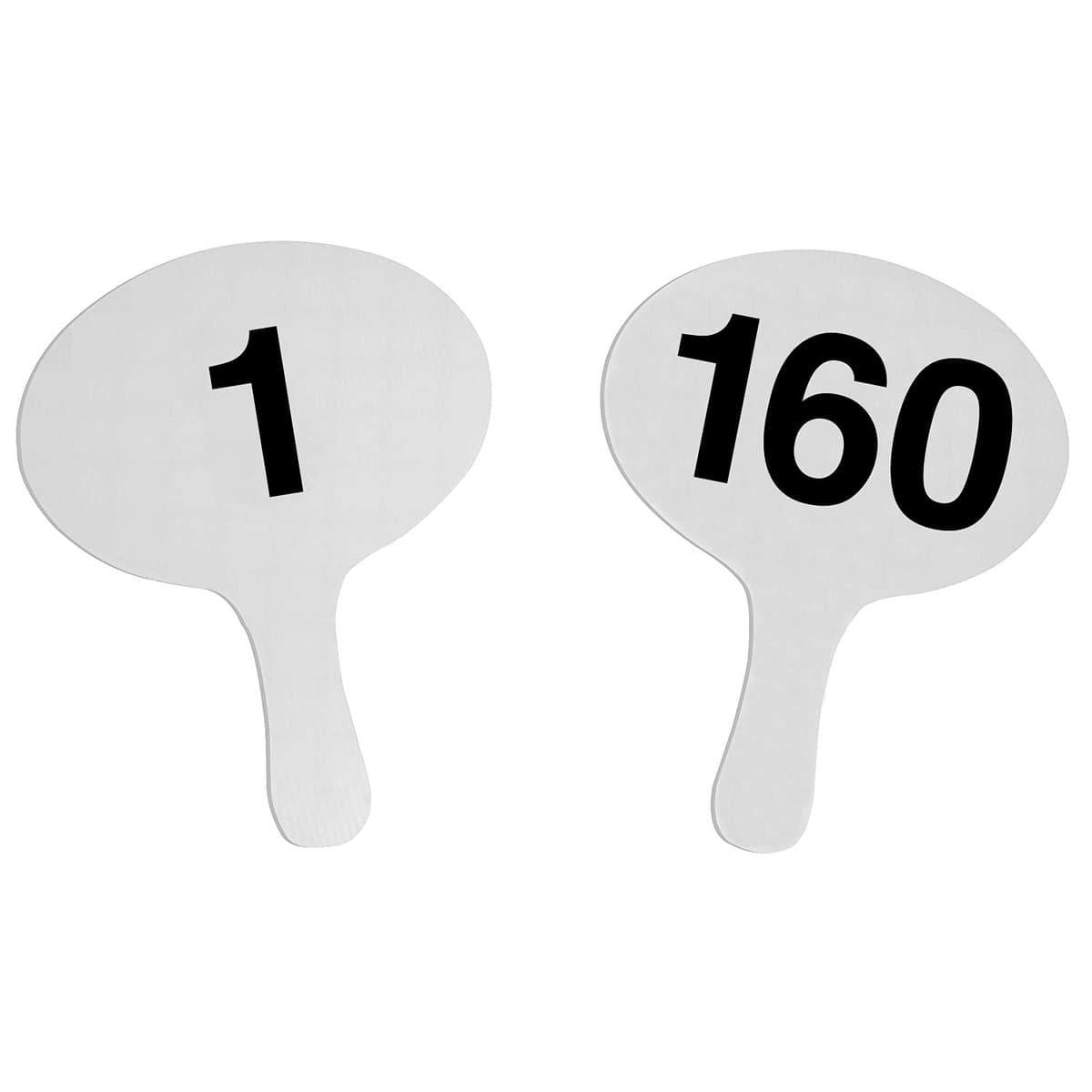 Paddle Auction Better Bidders Cartonplast Oval 1-160 Blanco Set Q=160 BasicPRO C2001160P1325OVL