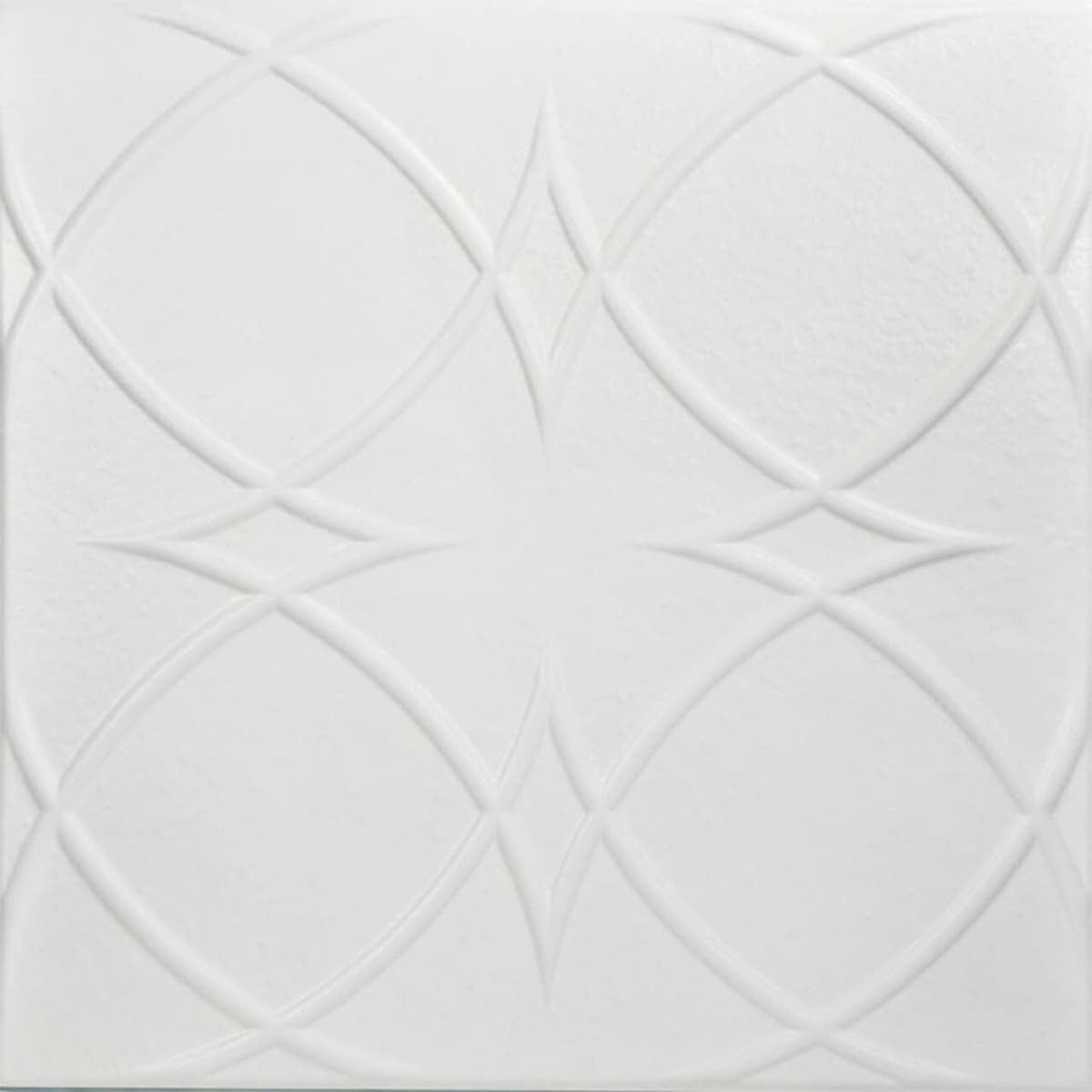 À LA MAISON CEILINGS R82 Circles and Stars - Baldosa de espuma autoadhesiva para cielo raso, White Heron (Pack 144) R82wh-144