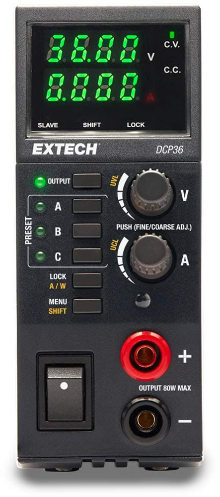 Extech DCP36 Fuente de alimentación DC 0-36V 0-2.5A 80W