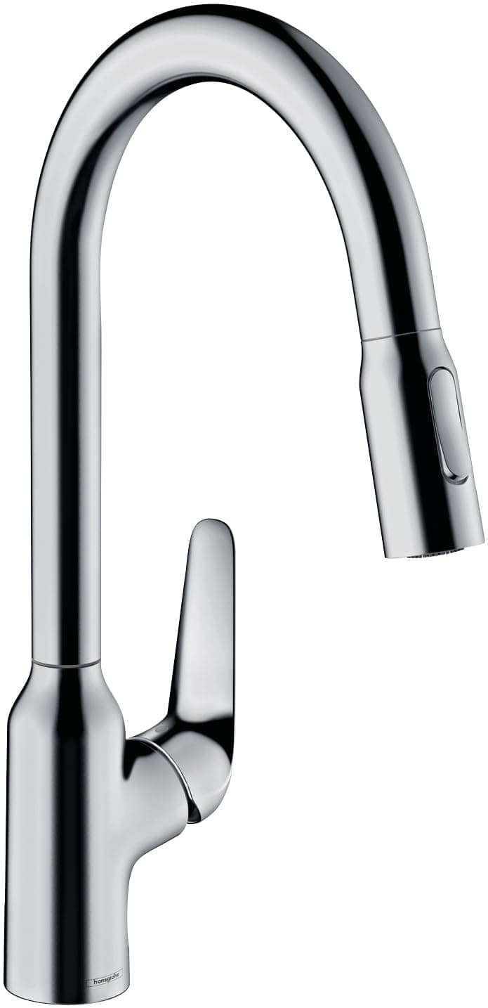 Grifo de cocina hansgrohe M4216-H220 con rociador extraíble y giro 360° (Cromo) 71820000