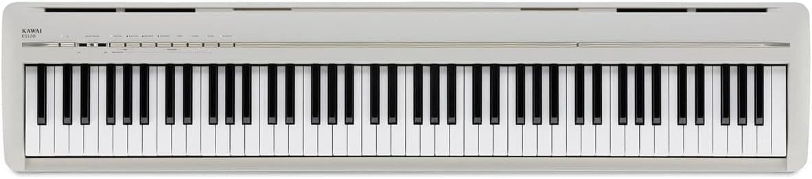 Kawai ES120 Piano digital de 88 teclas con parlantes - Gris claro ES120G