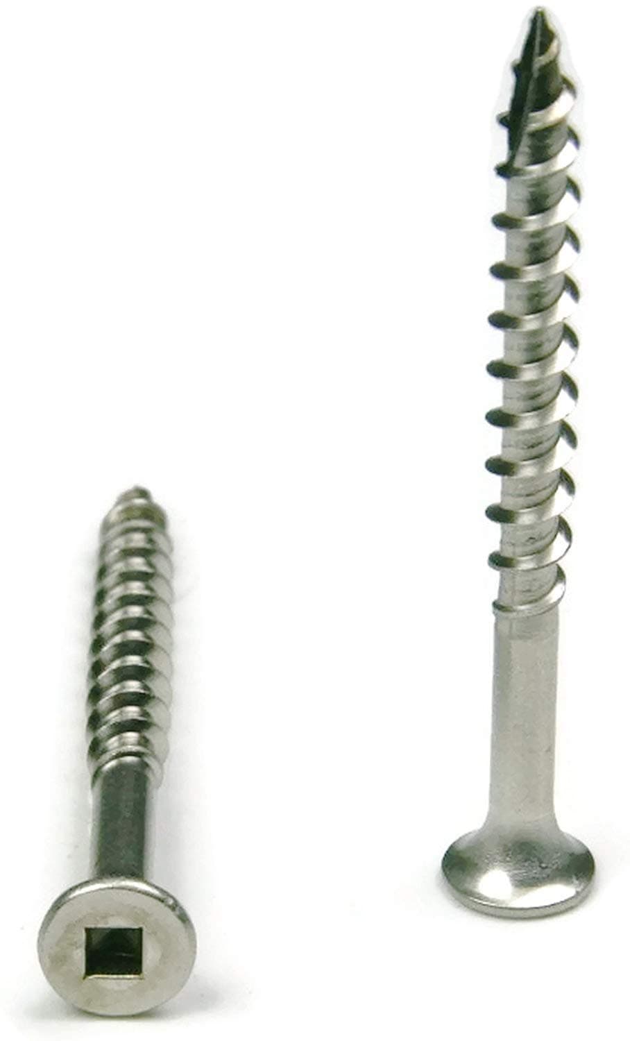Newport Fasteners #14 x 6" Tornillo para madera acero inoxidable 18-8, cabeza bugle, Square Drive (350 pcs) V02611-BR-350