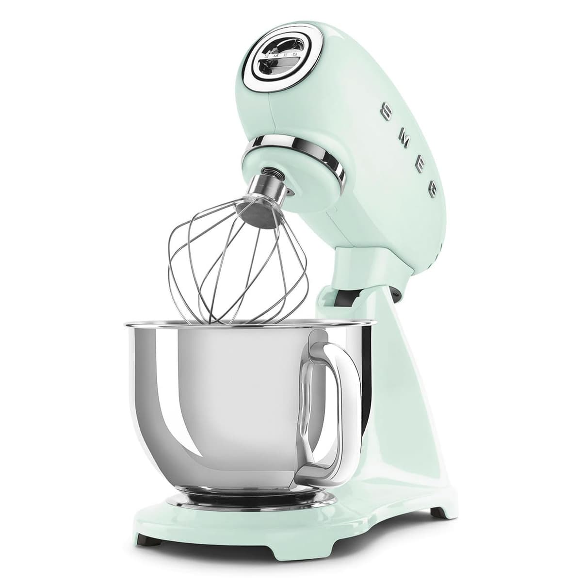 SMEG SMF03 Batidora de pie 5 qt, cabezal inclinable, estilo retro 50s, Verde pastel SMF03PGUS