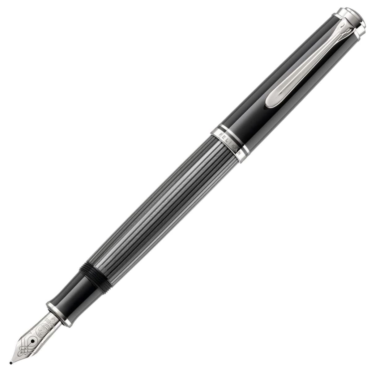 Pelikan M605 Pluma estilográfica EF Punta fina Black Stripe M605BlackStripeEF