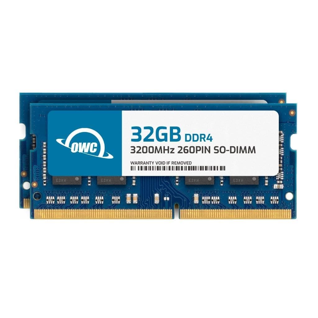 OWC 64GB (2x32GB) DDR4 3200MHz PC4-25600 CL22 2RX8 Non-ECC SODIMM 1.2V 260 pines Memoria RAM para Laptop OWC3S2D42R8064P