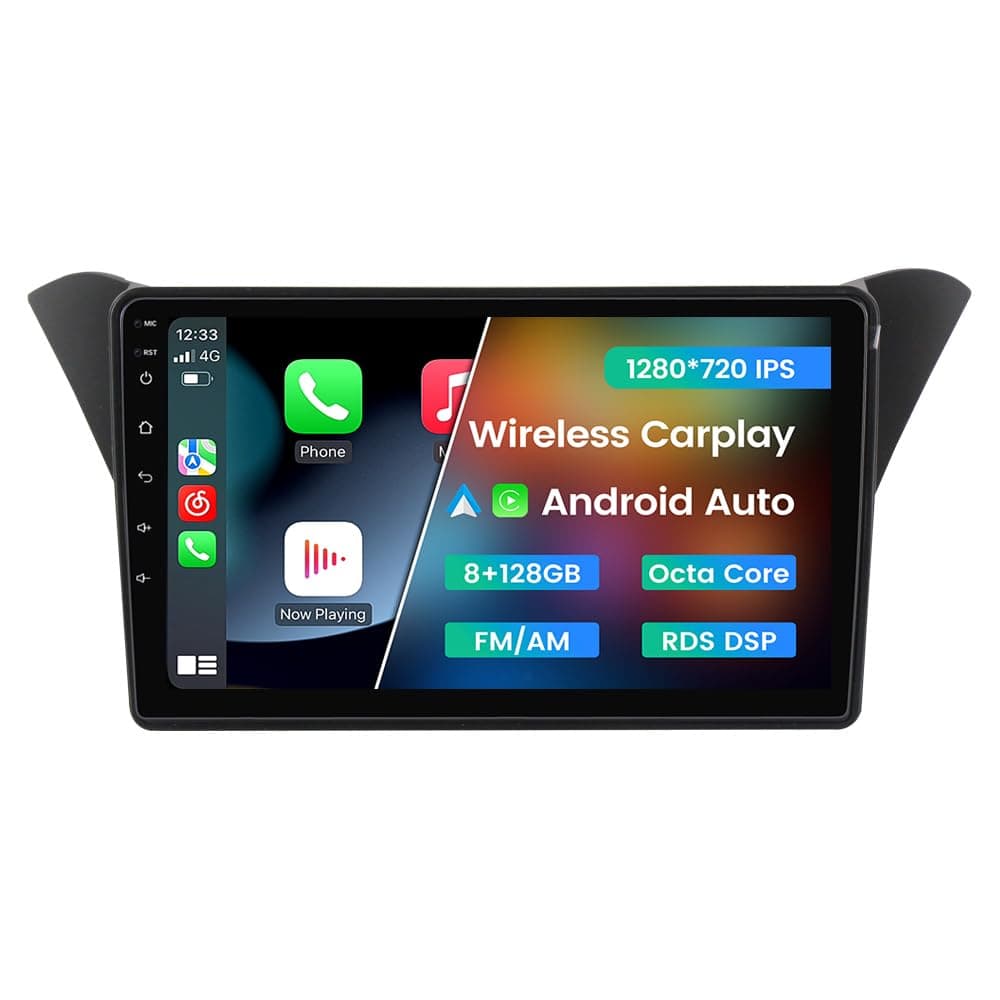 Radio estéreo 9" para Hyundai Genesis/Rohens Coupe 2013-2016, Biorunn Octa Core GPS con CarPlay/Android Auto inalámbrico y por cable (8GB RAM 128GB ROM)