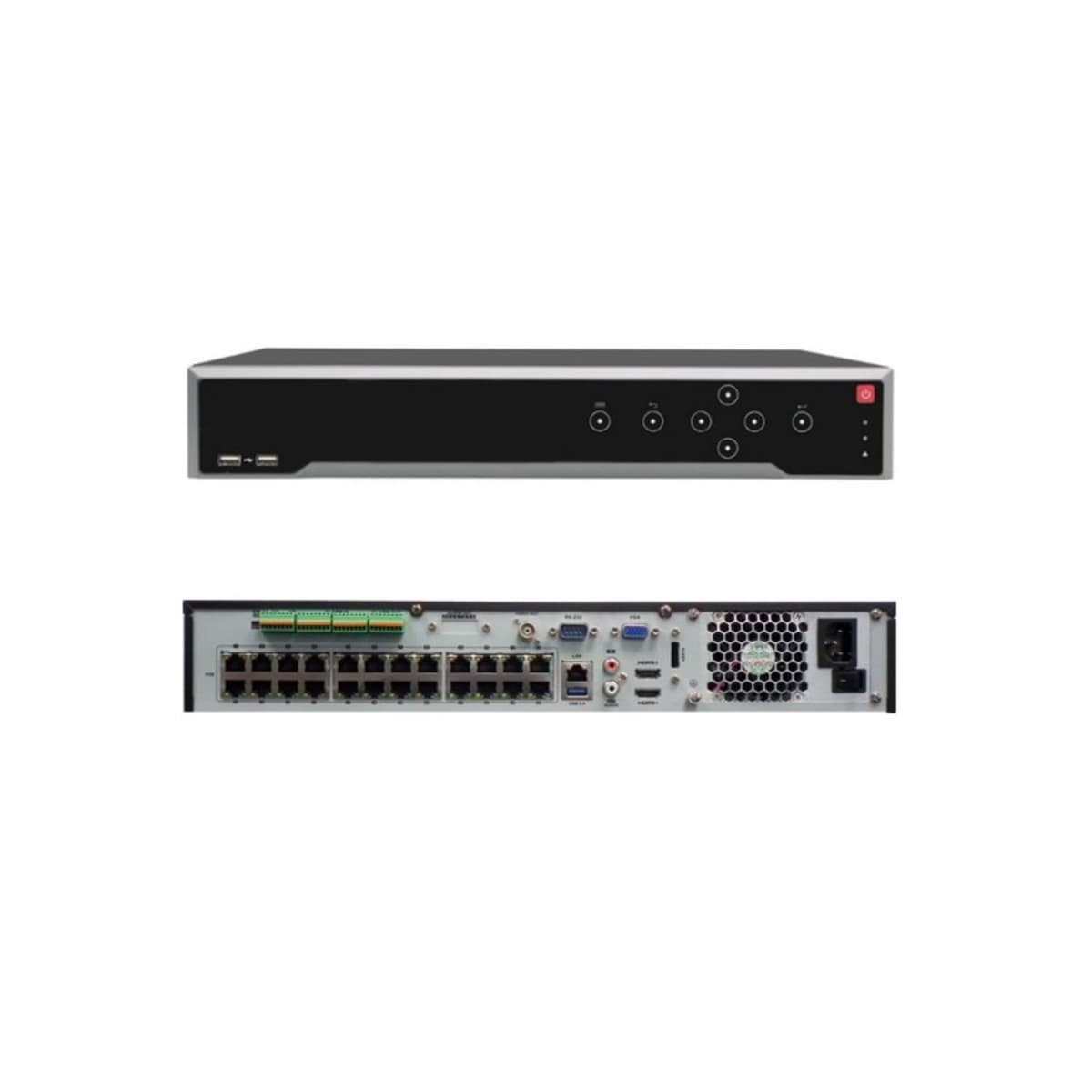Real HD NVR 32 canales 8K con 24 puertos PoE, Dual 4K/8K HDMI, 4 SATA (DS-7732NI-M4/24P) NVR: DS-7732NI-M4/24P