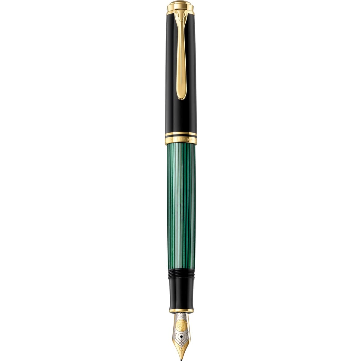Pluma fuente Pelikan M800 Plume Black/Greem, punta B 986547