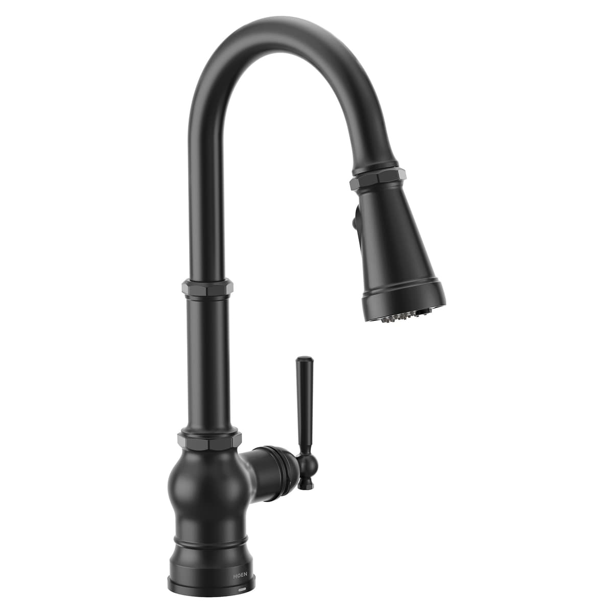 Moen Paterson Matte Black Grifo de Cocina Alto con Extraíble y Filtración 3-en-1, FS72003BL