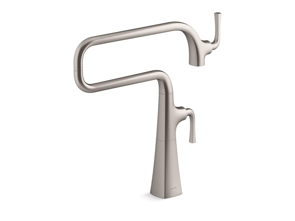 KOHLER Graze Llave rellenadora de olla para cocina, montaje de pared, acabado Versatile (22067-VS)