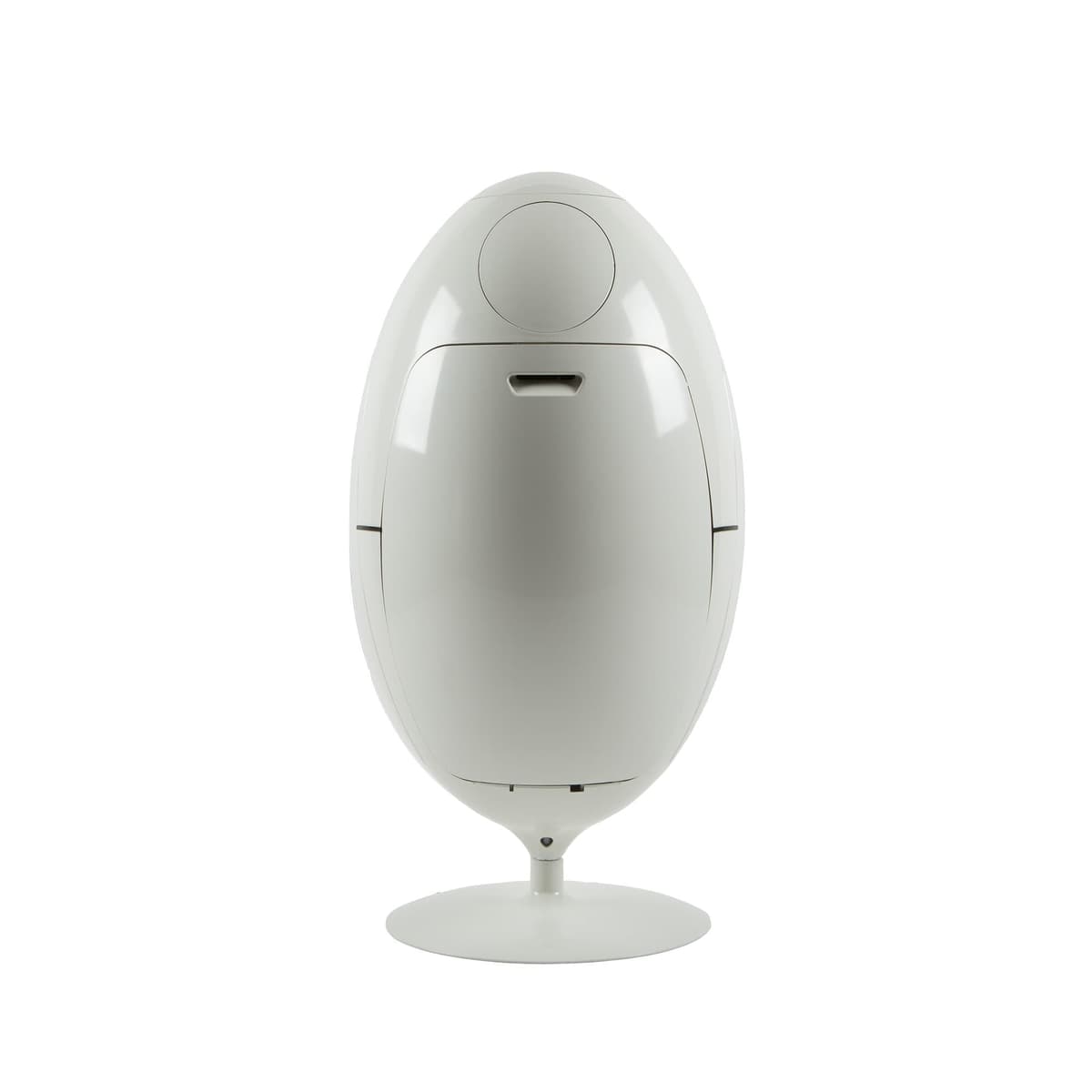 SOLDIDESIGN Ovetto Basurero reciclaje 3en1, 54 L (3 compartimentos x18 L), rotatorio, interior/exterior, Blanco S-DOV010A0201