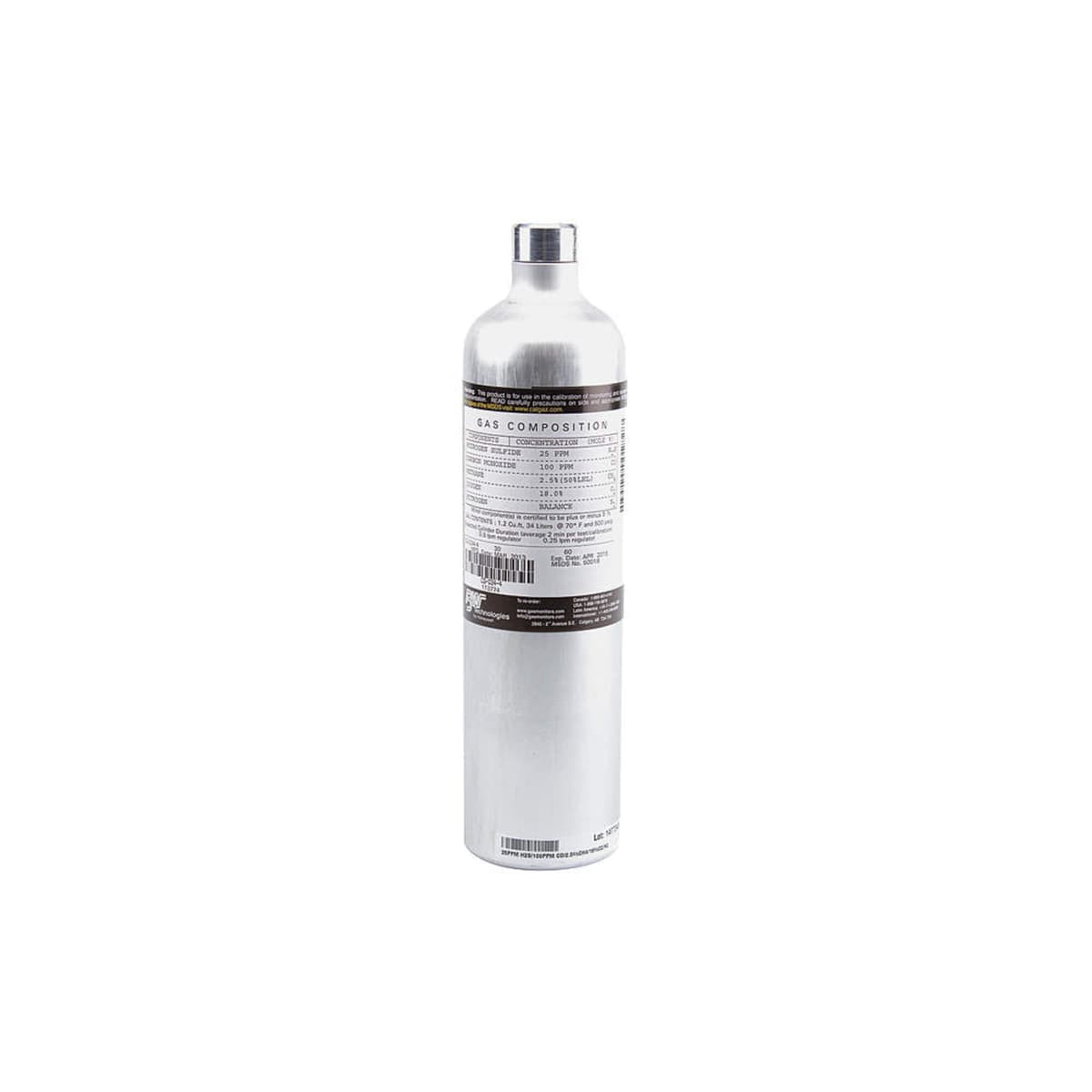 BW Technologies CG-Q34-4 Cilindro de calibración 4 gases, 34L