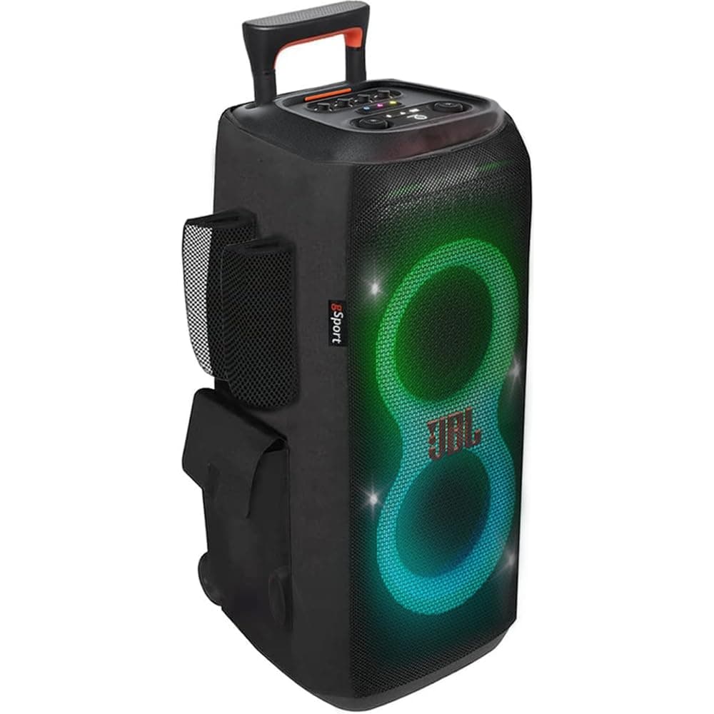 JBL PARTYBOX Stage 320 Portable Party Speaker Bundle con funda gSport Cargo (Negro) GSPORT-PBS320-CS