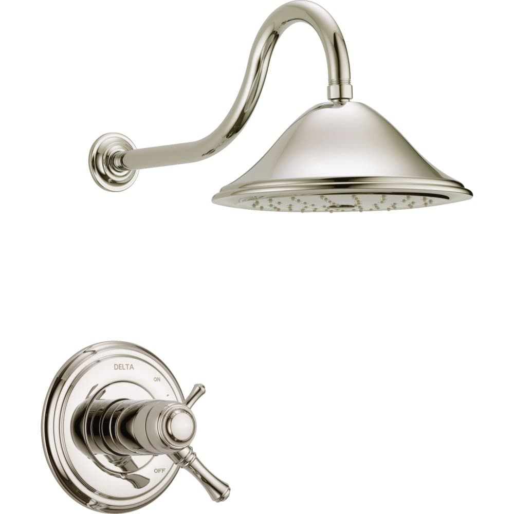 Delta T17T297-PN Juego de ducha dual con regadera Touch-Clean, Polished Nickel
