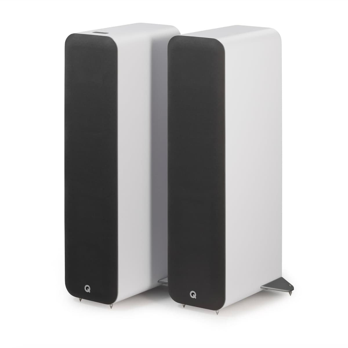Q Acoustics M40 Altavoces de torre compactos Bluetooth alimentados, sonido stereo inalámbrico HD, color blanco