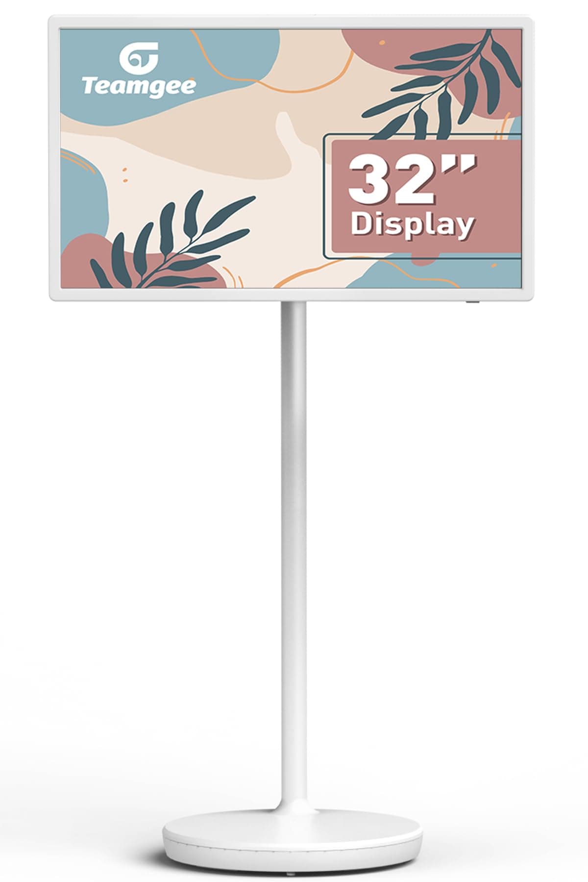 Teamgee G2 Pantalla Inteligente 32" Portátil con Soporte Rodante y Batería de 8 horas