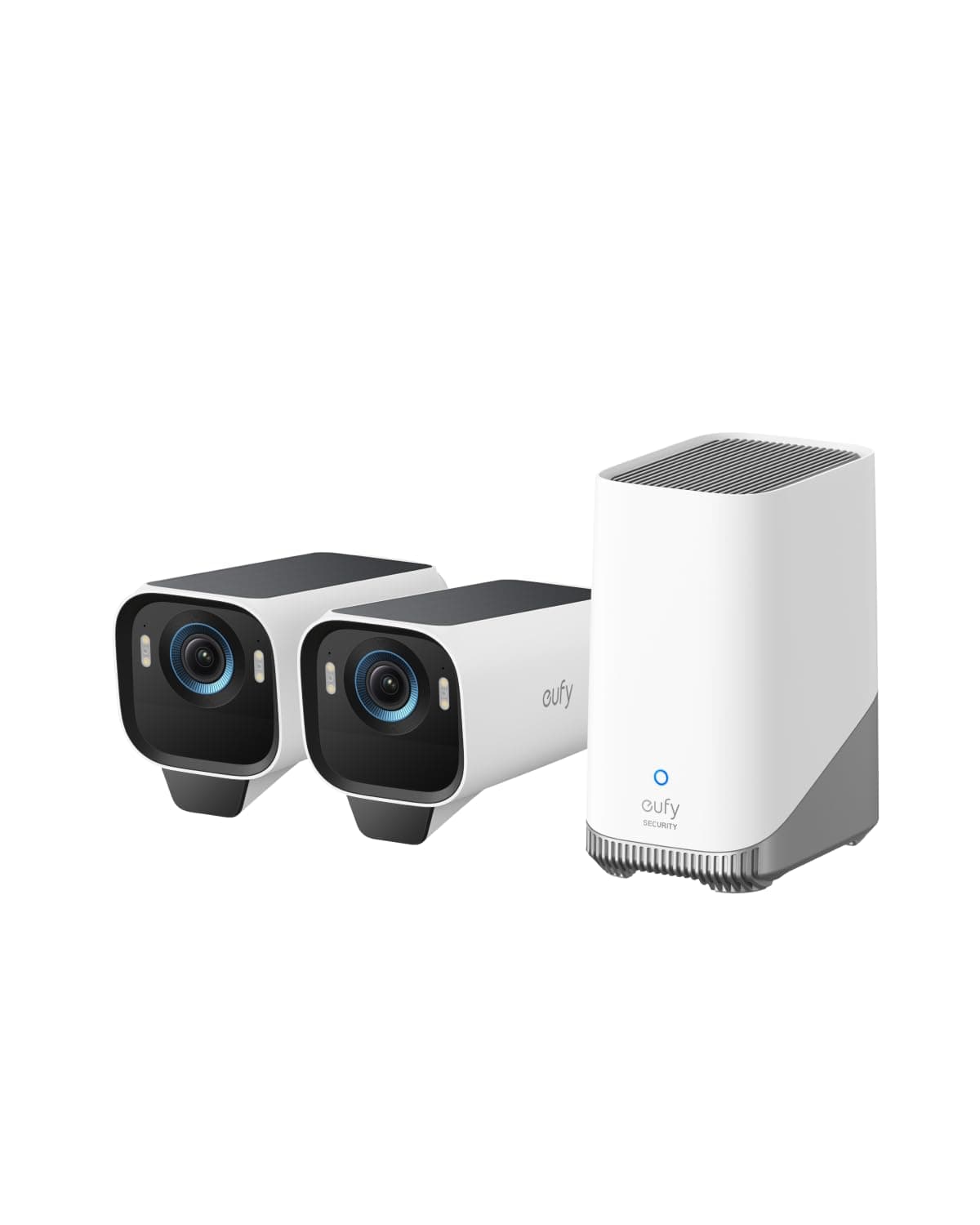 eufy Security eufyCam S3 Pro Kit de 2 Cámaras, Cámara Solar Exterior Inalámbrica, Visión Nocturna MaxColor, Cámara de Seguridad 4K con Panel Solar, Reconocimiento Facial por IA, Almacenamiento Local Expandible, Sin Cuota Mensual T8892