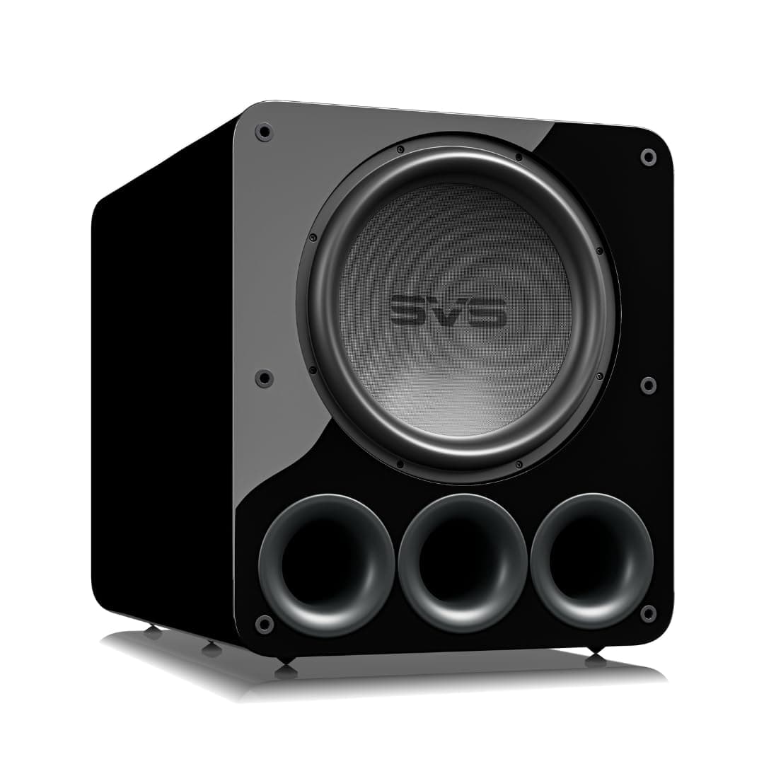SVS PB-5000 Subwoofer Potenciado de 15 Pulgadas con Reflex de Puerto (Brillo Piano) PB-5000BLKGLS