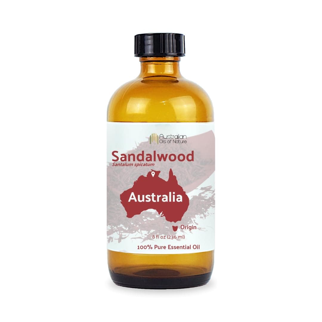 Nature Packaged Sandalwood Essential Oil - Aceite Esencial de Sándalo 100% puro (8oz) - Direct from Australian Oils of Nature