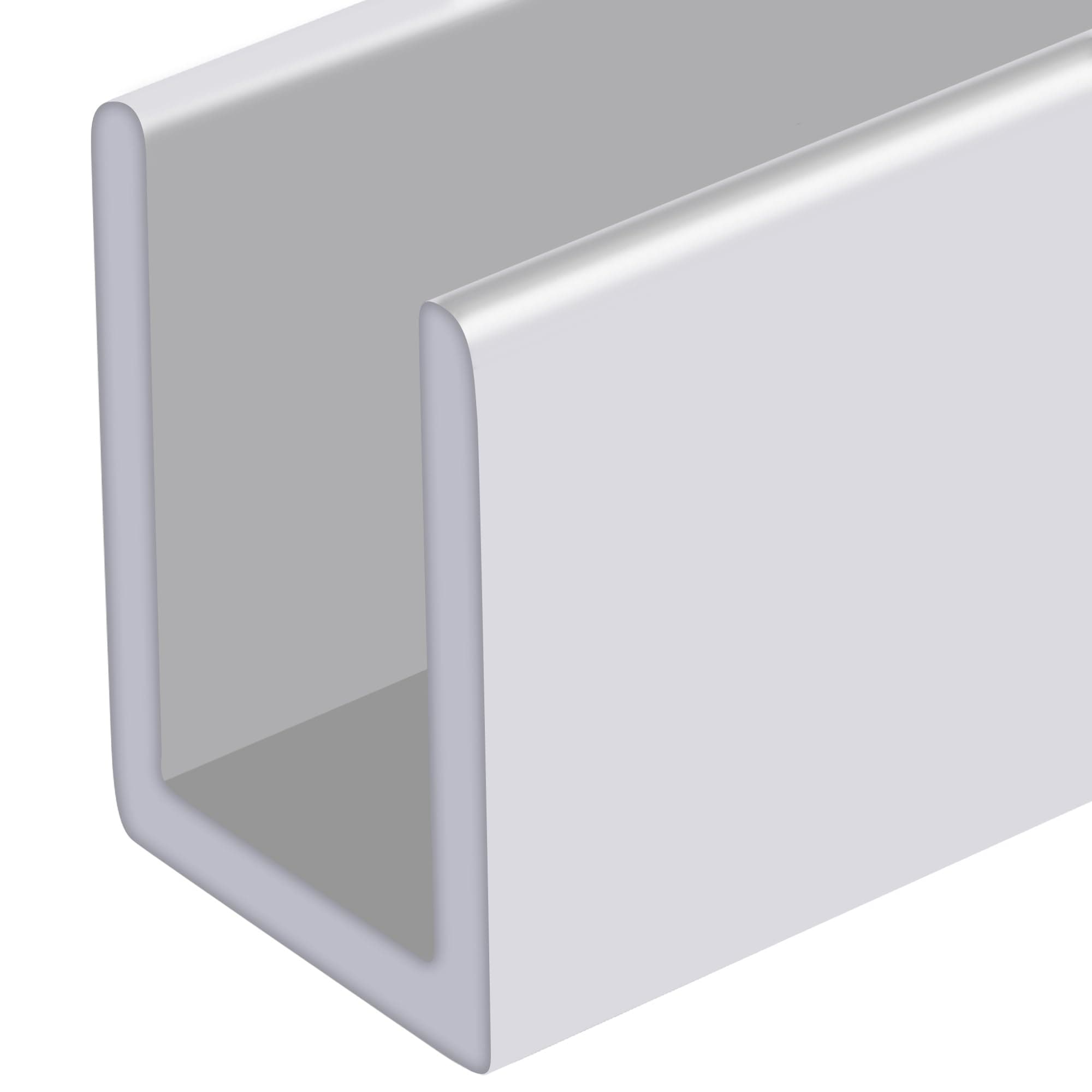 Brixwell SDCD38W-CCP48-XCP50 Deep U-Channel Blanco 3/8" - 48" - Pack de 50