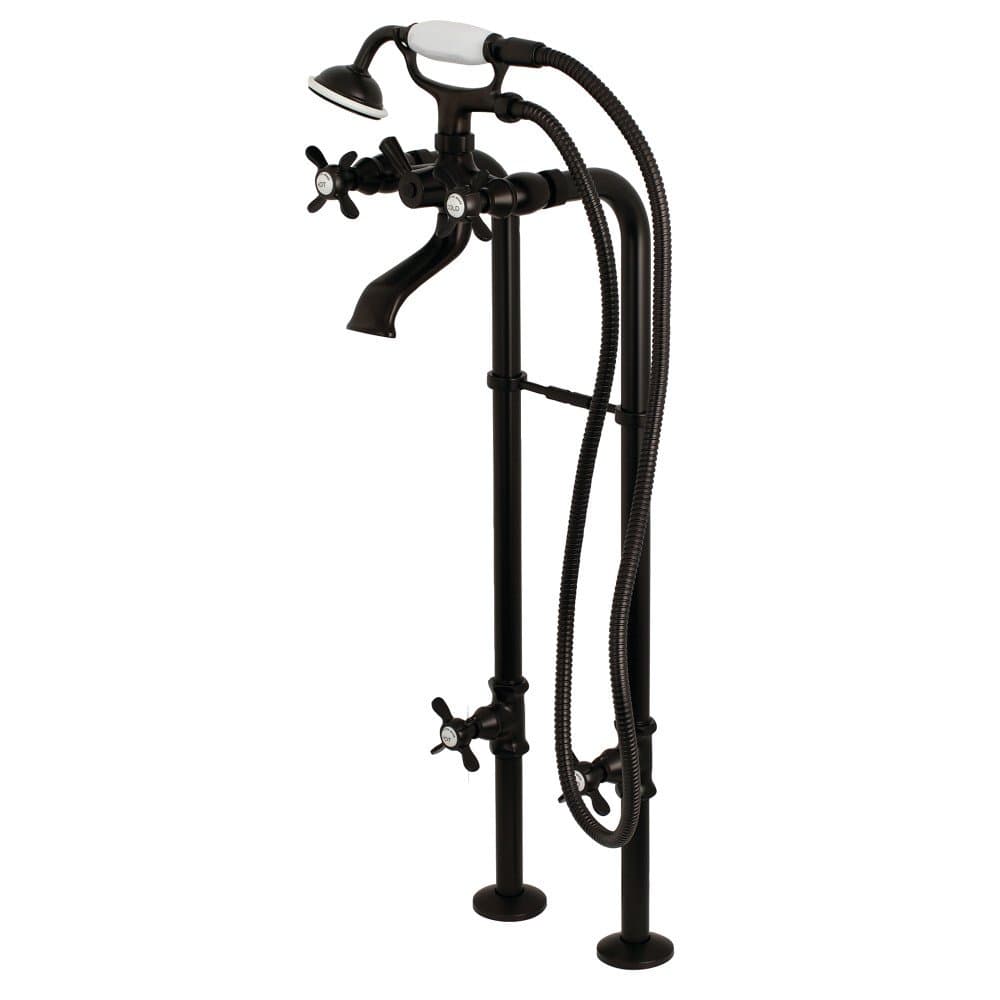 Kingston Brass CCK285K5 Freestanding Tub Faucet with Supply Line and Stop Valve Oil Rubbed Bronze