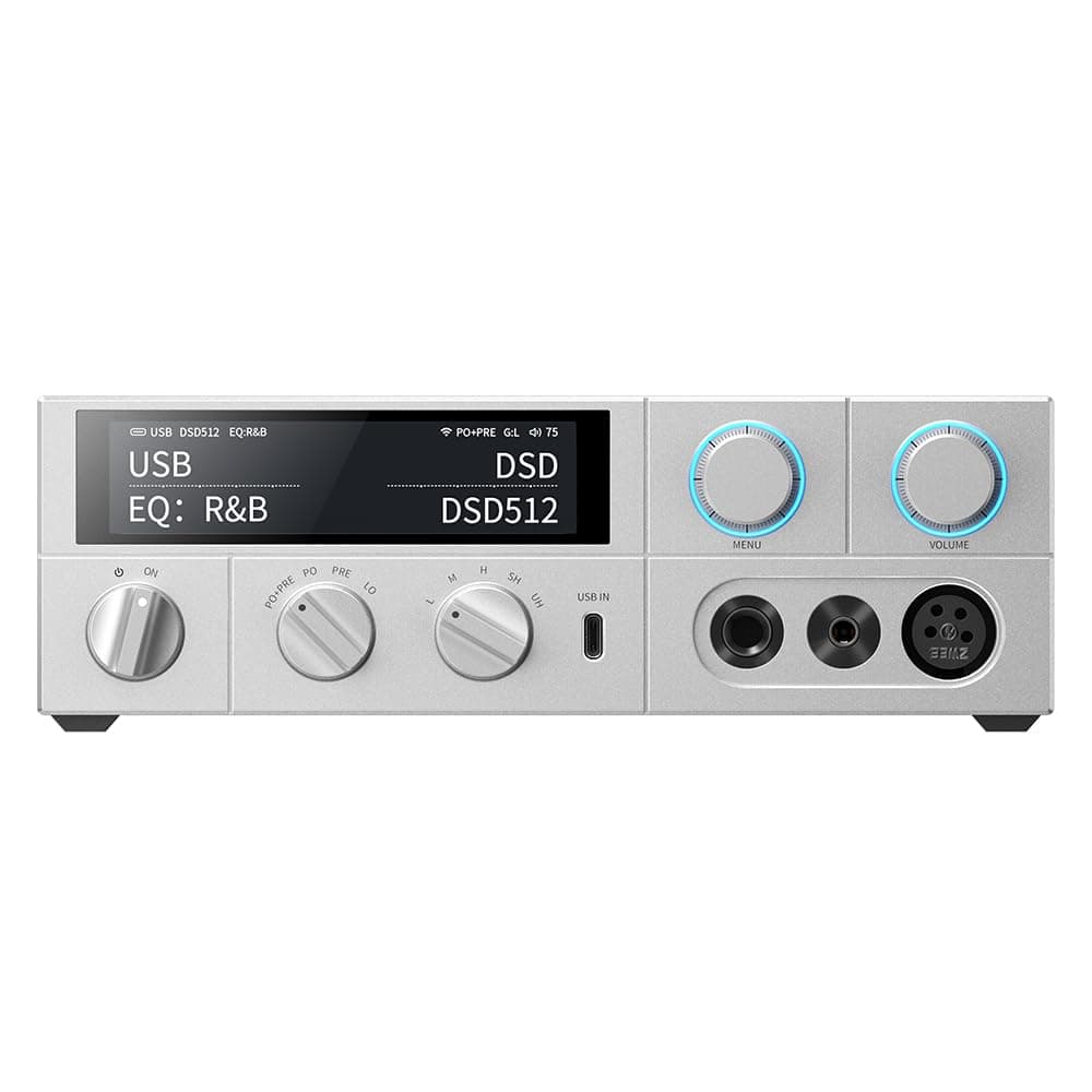 FiiO K15 DAC y amplificador de auriculares balanceado - AK4497Sx2, Bluetooth 5.1 LDAC, Clase AB (Plata)