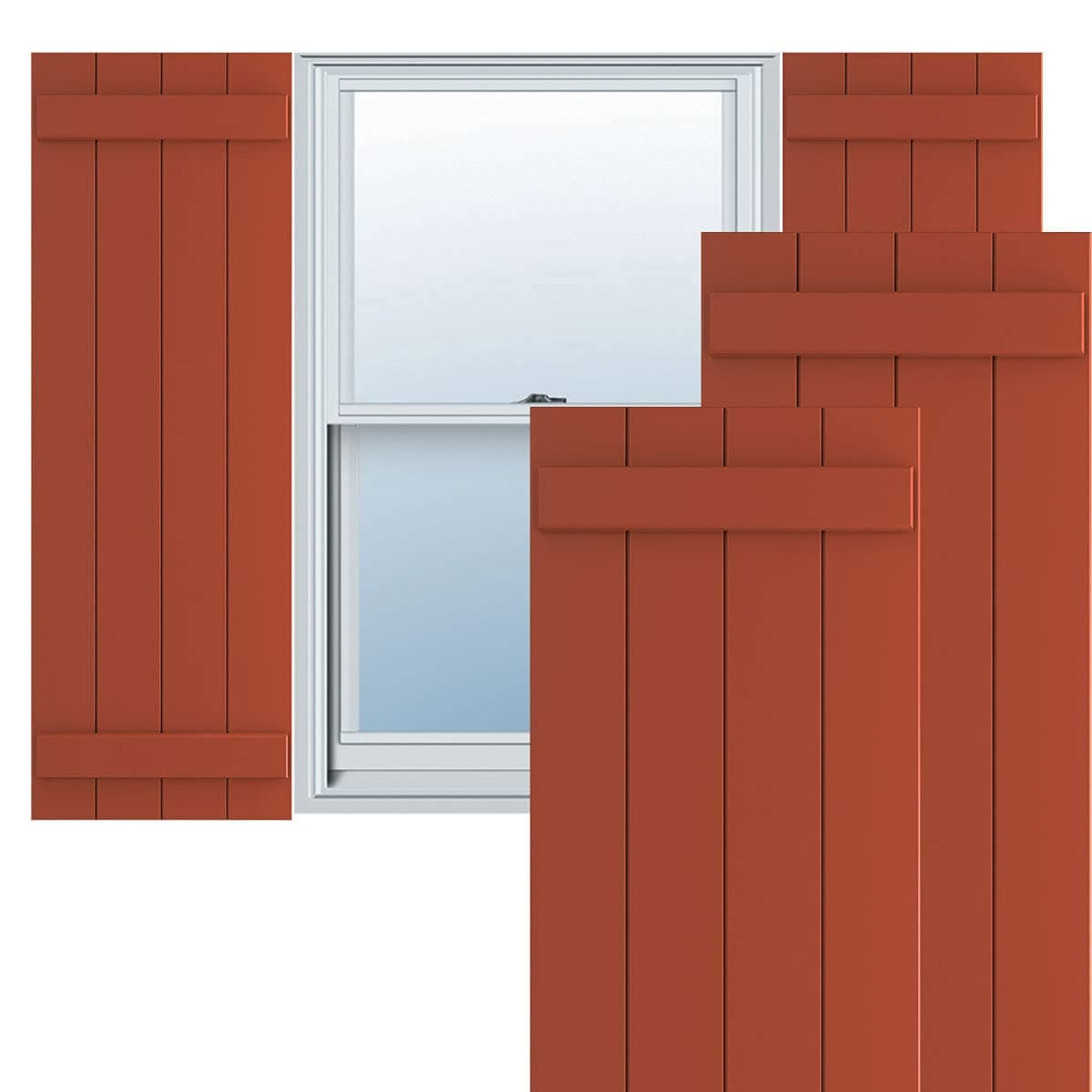 Ekena Millwork 21 1/2"W x 76"H True Fit PVC Board-n-Batten, Colorful Leaves (par) TFP101BBF21X076CL