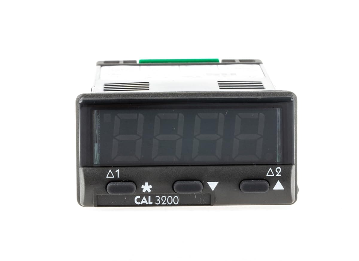 Controlador de Temperatura CAL Controls 3200 1/32 DIN, 100-240 VAC, Salida SSR y Relé, Display LED Verde 320000