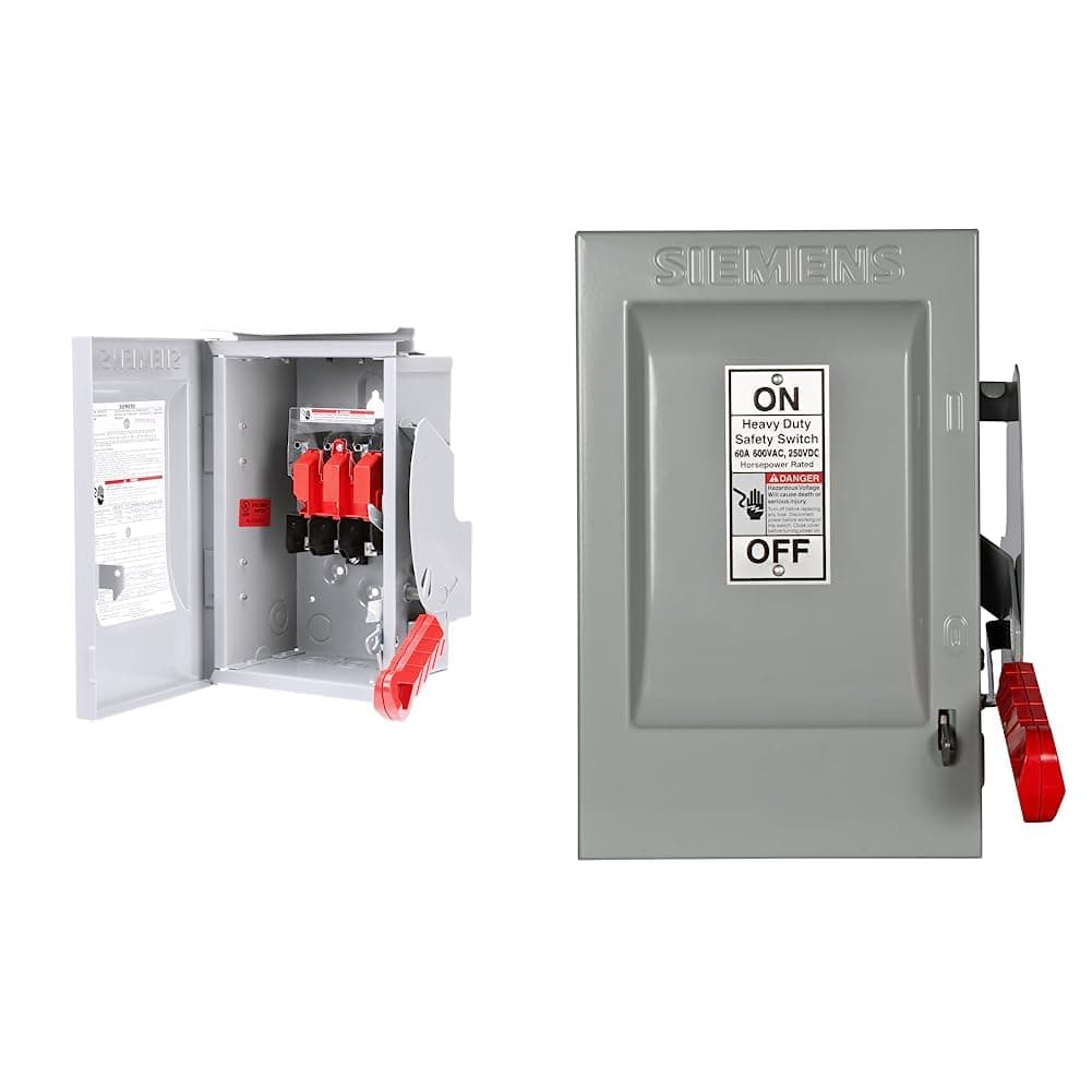 Siemens HNF361R 30-Amp 3P 600V Non-Fused Type 3R y HNF362H 60-Amp 3P 600V Non-Fused Type 1