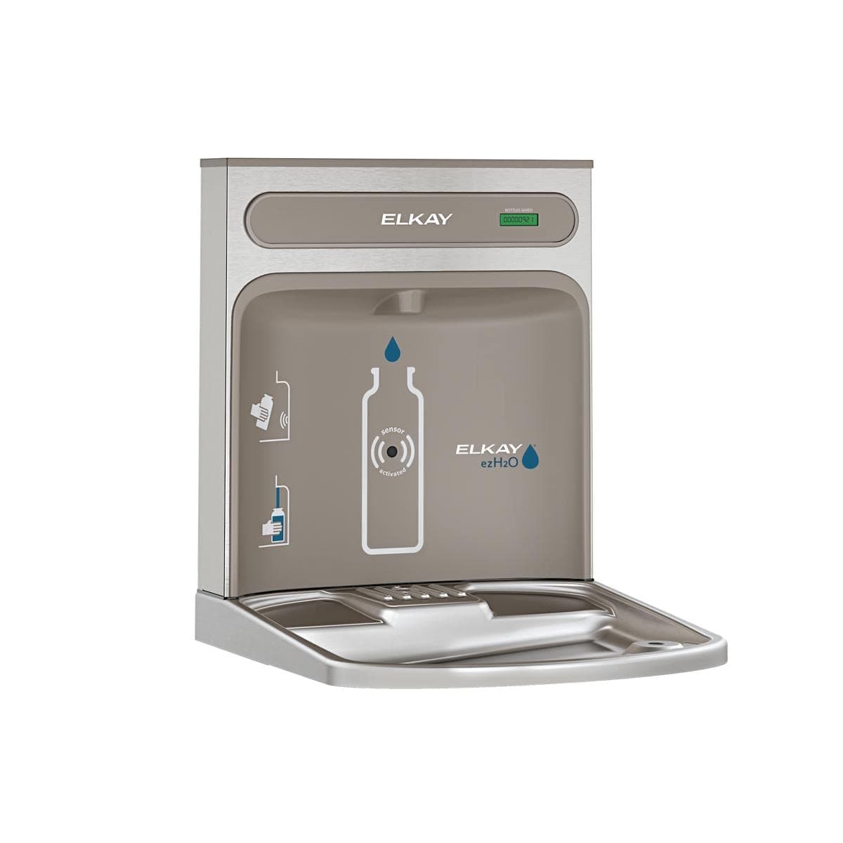 Elkay EZWSRK EZH2O Kit de estación de llenado de botellas RetroFit, no filtrado no refrigerado, acero inoxidable