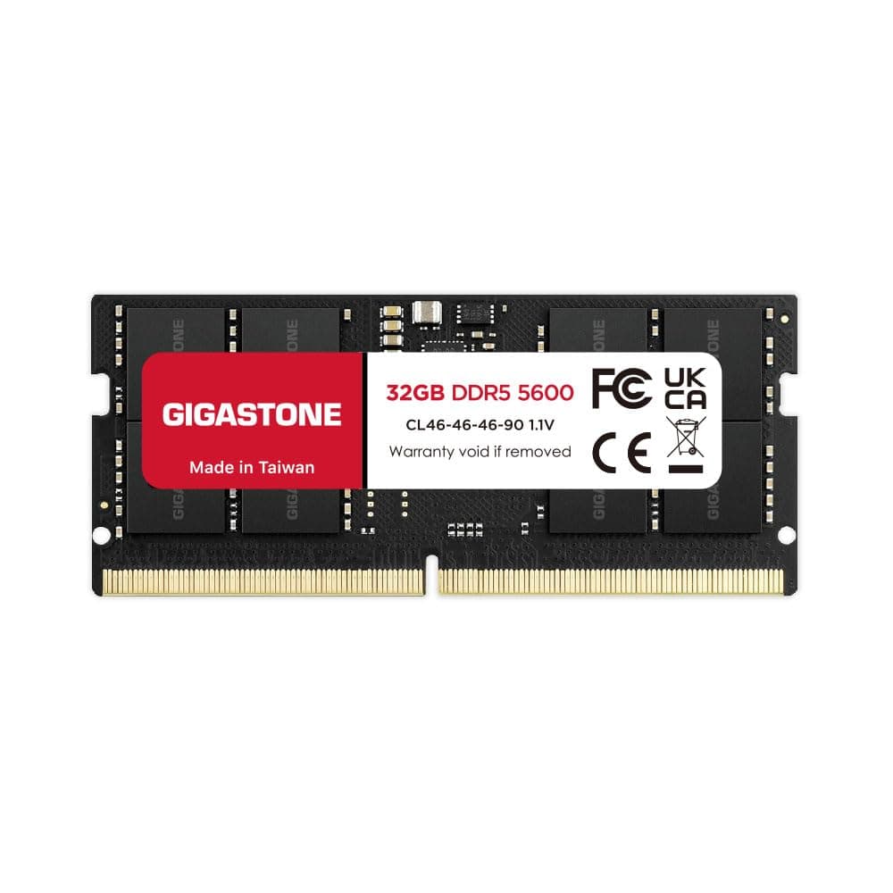 【SOLO PARA LAPTOP DDR5】 GIGASTONE 32GB DDR5 4800MHz PC5-38400 CL40-40-40-77 1.1V SODIMM 262 pines No registrado Sin ECC Memoria de alto rendimiento para notebook (Actualización)