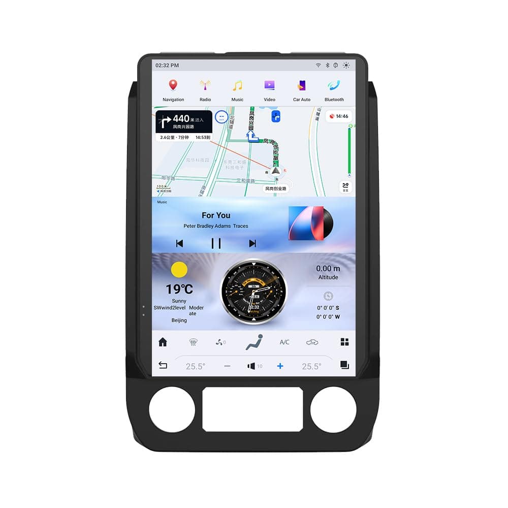 SNATEEN Radio Android 14.4" 8GB+128GB para Ford F150/F250 2015-2021 Estilo Tesla GPS Multimedia (SYNC2) QQ-7R11-8BLQ