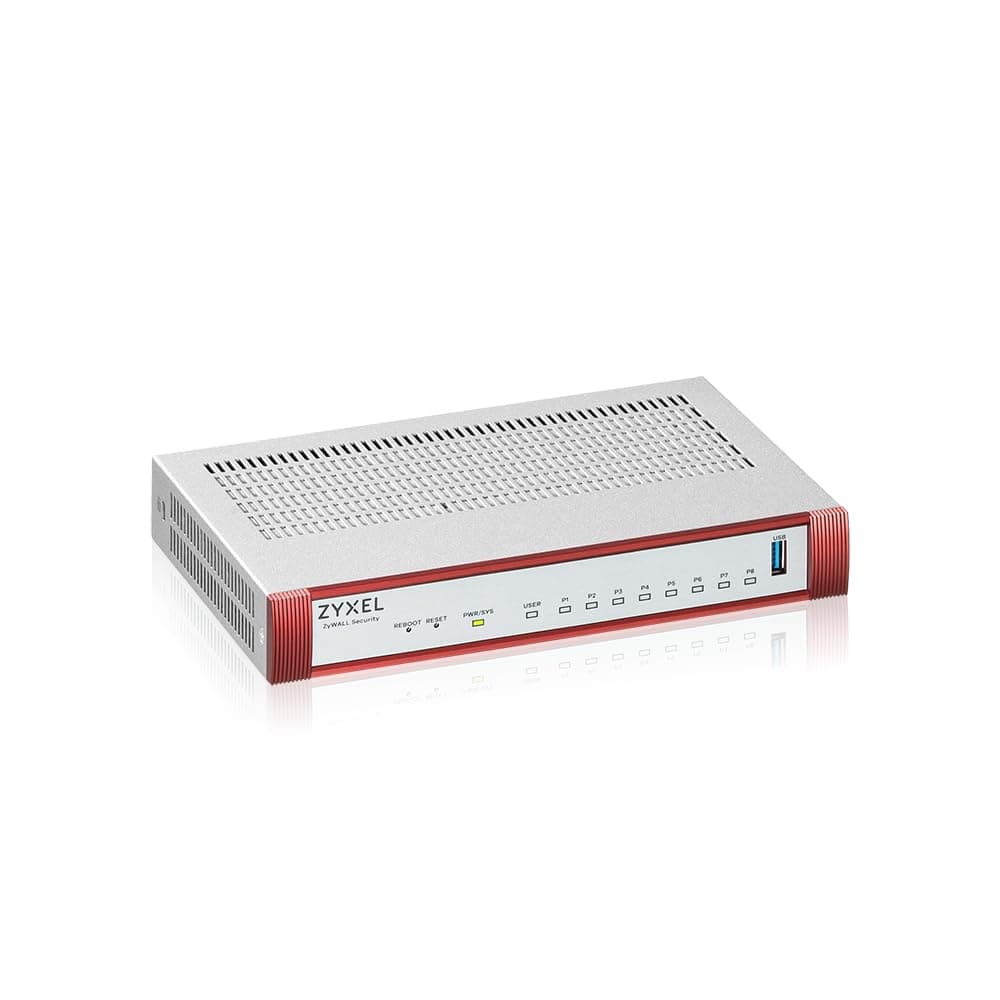 Zyxel USGFLEX100HP ZyWALL Cortafuegos de Ciberseguridad de Alta Velocidad | Solo Hardware | VPN | 1x PoE+ | Clase Empresarial | Hasta 50 Usuarios | Opción Nebula Cloud