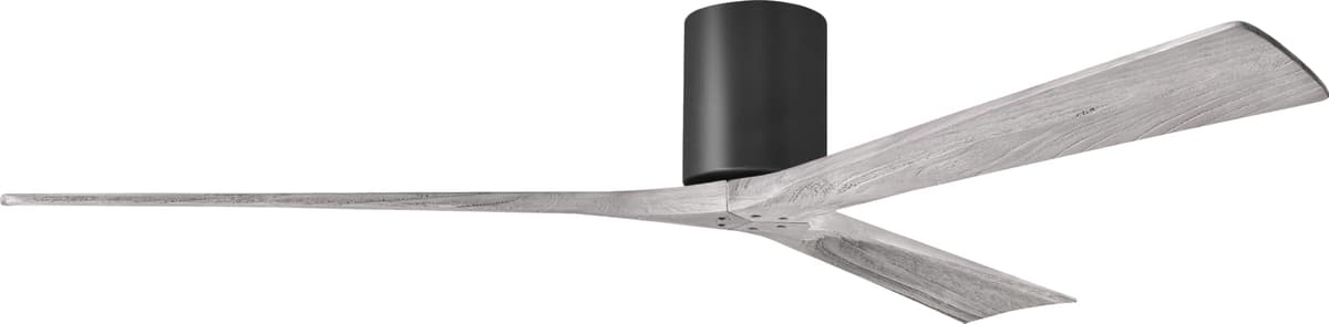 Ventilador de techo Matthews IR3H-BK-BW-72 Irene 72" flush mount, motor DC silencioso, control remoto y pared